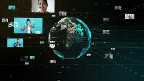 5G smart server system virtual AI big data center. Digitalization martech web3 blockchain NFT concept. Speed flying people viral video online social media news on mobile phone web page digitization. - Powered by Shutterstock - Get 15% off with code: PIKWIZARD15