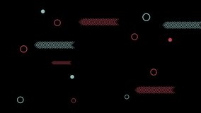 Seamless loop of 2D animation of glowing horizontal lines streaming across the screen. Red and vibrant purples make this a great seamless loop abstract background.