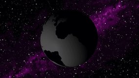 Video animation of the planet earth, rotation of the globe.
