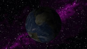 Video animation of the planet earth, rotation of the globe.
