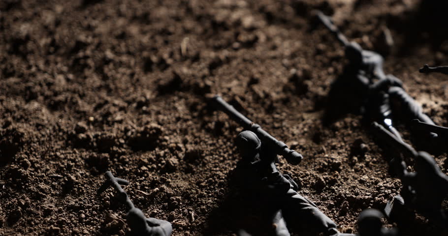 Toy Soldiers On The Battlefield