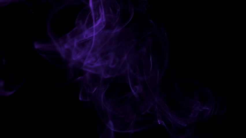Real purple smoke from incense on black background, smoke overlay in slow motion. Close up. | Shutterstock HD Video #1101477199