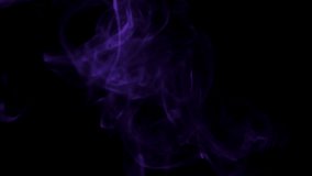 Real purple smoke from incense on black background, smoke overlay in slow motion. Close up. - Powered by Shutterstock - Get 15% off with code: PIKWIZARD15