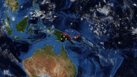 4K Globe Map of Papua New Guinea with a flag - Powered by Shutterstock - Get 15% off with code: PIKWIZARD15