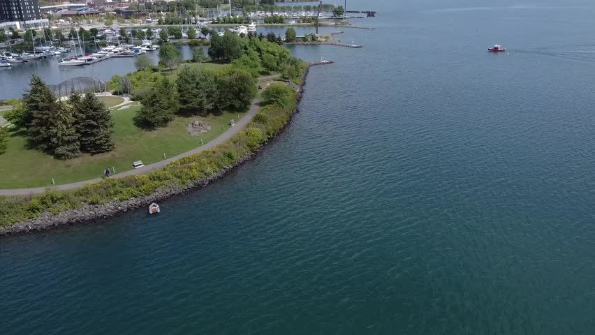 Aerial view of Thunder Bay Ontario Canada Prince Arthur