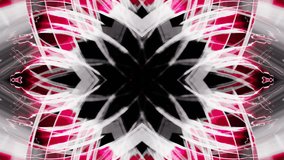 Blinking white gradient colorful kaleidoscope dj loop animation background