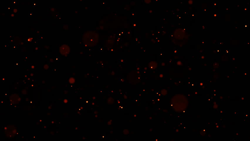 Abstract loop animation glow orange red dust particles floating on black background . Seamless loop orange bokeh particles dust fly in the air.  Royalty-Free Stock Footage #1101497269