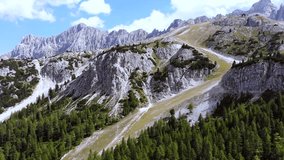 Dolomites Mountains Italy Shooting from a drone