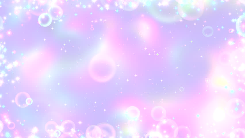 Looped dreamy bubbles and rainbow lights background animation. Royalty-Free Stock Footage #1101505835