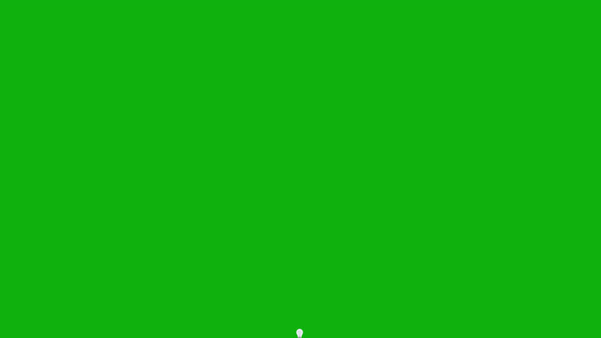 Realistic Light Bulb animation on a green screen. Light Bulb animation with key color. Chroma color. Royalty-Free Stock Footage #1101510275
