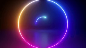 looped 3d animation, abstract geometric neon background. Round frames, rings, circles, glowing lines appear in the dark. Light drawing - Powered by Shutterstock - Get 15% off with code: PIKWIZARD15