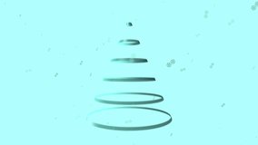  Christmas tree with stars appears on on blue sky with snowflakes background animation 4k - Powered by Shutterstock - Get 15% off with code: PIKWIZARD15