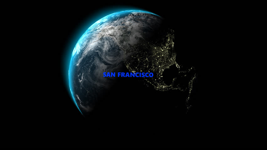 Flight from San Francisco to Mumbai, Alpha Channel. 3D Render

