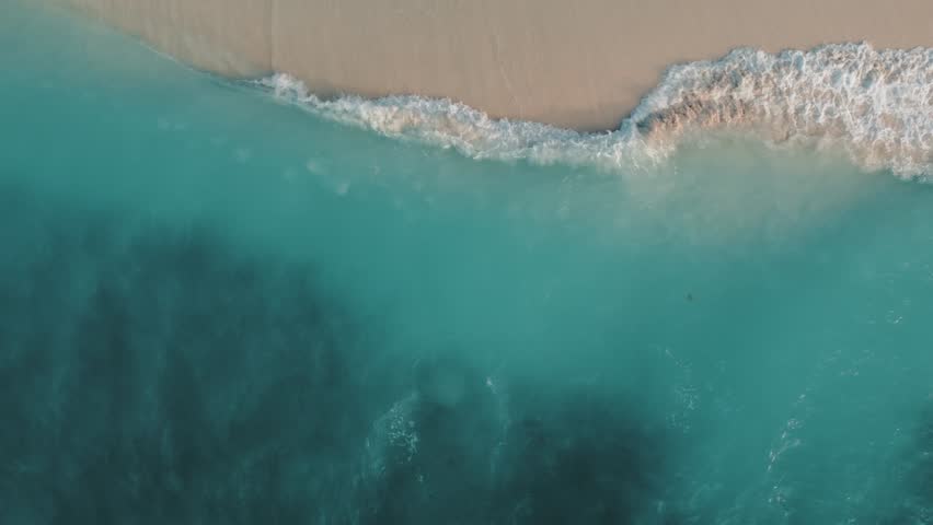 Tropical paradise with blue sea and green island in the maldives