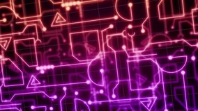 Animation of high score text over neon computer circuit board on black background. Abstract background and retro future concept digitally generated video. - Powered by Shutterstock - Get 15% off with code: PIKWIZARD15