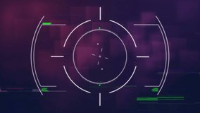 Animation of data processing and scope scanning over science icons and shapes. Global business and digital interface concept digitally generated video. - Powered by Shutterstock - Get 15% off with code: PIKWIZARD15