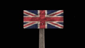 Animation of network of connections with icons and clouds over flag of uk. Global business, patriotism and digital interface concept digitally generated video. - Powered by Shutterstock - Get 15% off with code: PIKWIZARD15