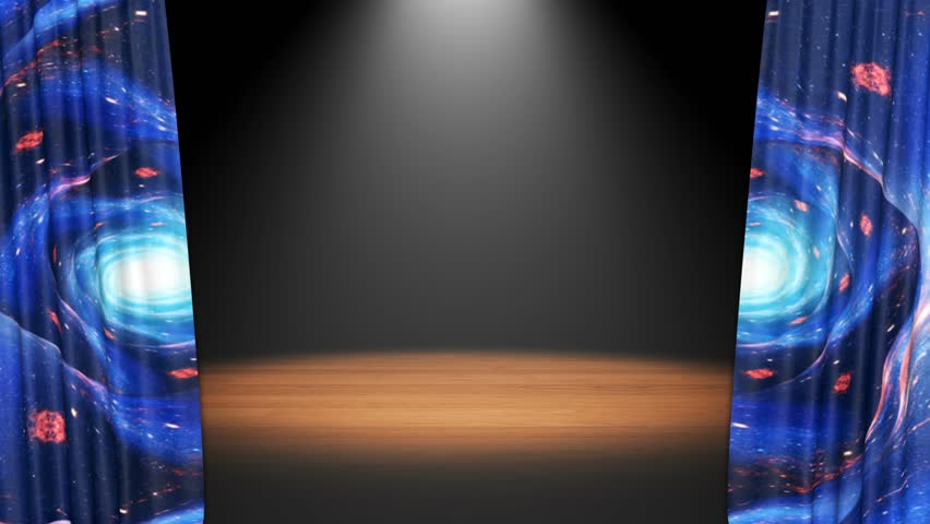 Opening Curtain Universe Tunnel and Theater Stage, Animation Background, with Alpha Matte, Loop
 | Shutterstock HD Video #1101609499