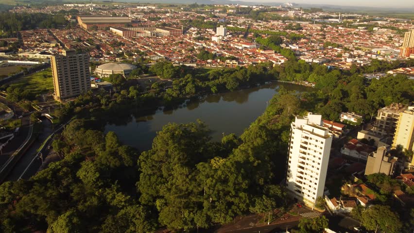 Small town in Brazil, flight over a small town in Brazil, 4k, natural light, drone flight. | Shutterstock HD Video #1101612971