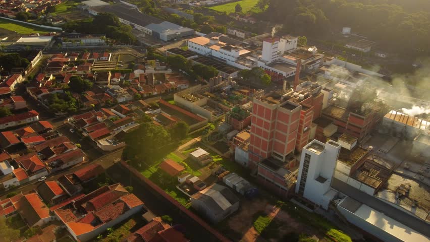 Small town in Brazil, flight over a small town in Brazil, 4k, natural light, drone flight. | Shutterstock HD Video #1101612983