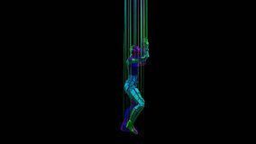 Dancer Party Loop 3D Animation Video Transparent Alpha
