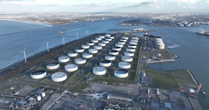 Witness the energy hub of Europe with an aerial drone video of Maasvlakte's state-of-the-art LNG terminal and processing facilities.