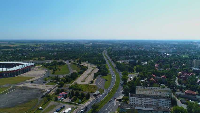 Stadium Zaglebie Lubin Stadion Landscape Aerial View Poland