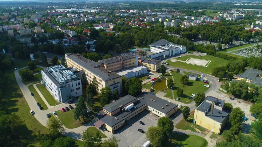 Hospital In Ostrow Wielkopolski Szpital Aerial View Poland