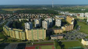 Beautiful Landscape Housing Estate Lubin Krajobraz Osiedle Aerial View Poland
