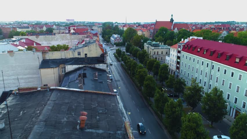 Plac Boguslawski Square Kalisz Tenement Aerial View Poland