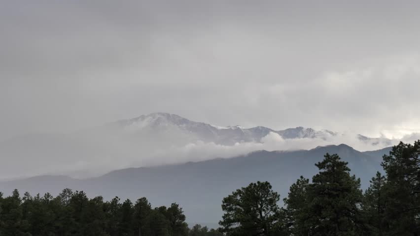 Colorado Cloudy Evening Forrest Mountain Wide Angle