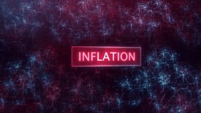 Inflation concept over glitch networks background. Concept of Inflation over abstract computer networks - Powered by Shutterstock - Get 15% off with code: PIKWIZARD15