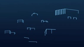 Animated city outlines. Short 2D animation. City simulation.   - Powered by Shutterstock - Get 15% off with code: PIKWIZARD15