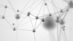 Chaotic movement of icons of Internet users connected by thin lines. Black and white blurred looped animation. Plexus visualization of connection social networks. - Powered by Shutterstock - Get 15% off with code: PIKWIZARD15