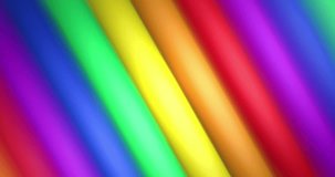Animation of confetti over rainbow stripes and colours moving on seamless loop. Pride month, lgbtq, human rights and equality concept digitally generated video.