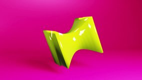 3D abstract geometric shape motion graphics