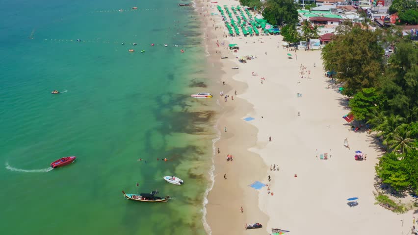 Patong (Pa Tong) Beach in Phuket, Thailand.  Patong Beach is one of the most popular destinations in Phuket. Bangla Road has many entertainment venues.