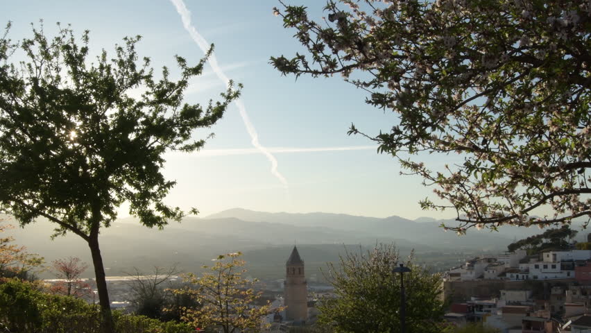 San Juan tower at sunset in spring, Velez Malaga, Spain