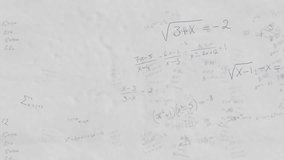 Animation of mathematical equations and data processing over white background. Global science, learning, computing and data processing concept digitally generated video. - Powered by Shutterstock - Get 15% off with code: PIKWIZARD15