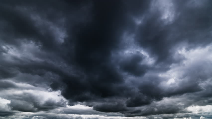 Time lapse, Dark sky with stormy clouds. Dramatic sky ,Dark clouds before a thunder-storm. Royalty-Free Stock Footage #1101696521