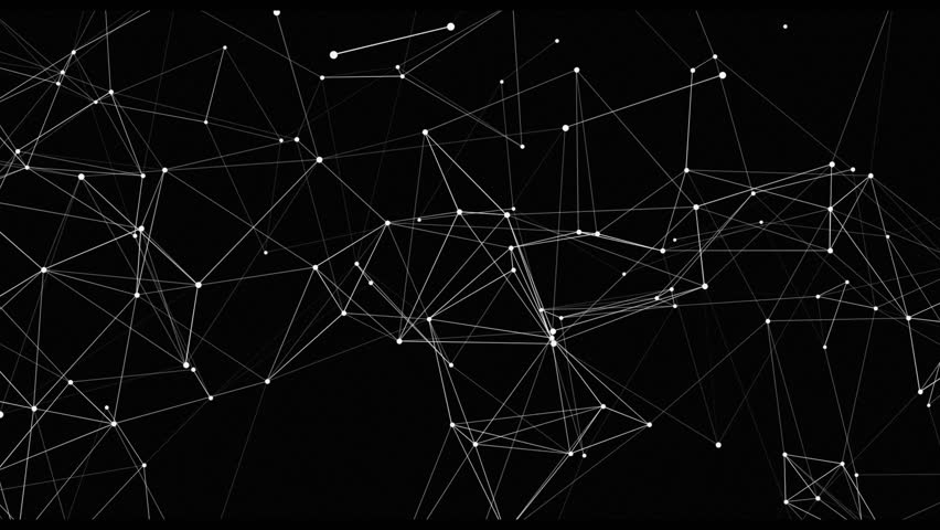 3d Loop rendered abstract plexus shapes. Connection and web concept. Digital, communication and technology background with lines and dots. Social network networking connection Global Business