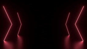 Abstract Neon light direction arrows corridor in dark background loop animation 4K - video
sci-fi concept tunnel with flashing red arrow sign 3d. Futuristic Led Lights Passageway. Spaceship - Powered by Shutterstock - Get 15% off with code: PIKWIZARD15