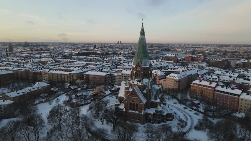 The church "Sofia kyrke" was built between 1902 and 1906 on the highest peak of "Vita Bergen" on Sodermalm in Stockholm.