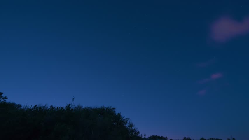 Timelapse of stars and night clouds