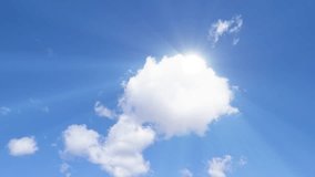 Midday sun and clouds move across a blue sky. Seamless loop timelapse during the daytime - Powered by Shutterstock - Get 15% off with code: PIKWIZARD15
