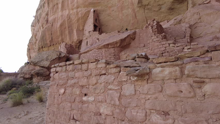 Panning Across Long House in Mesa Verde National Park