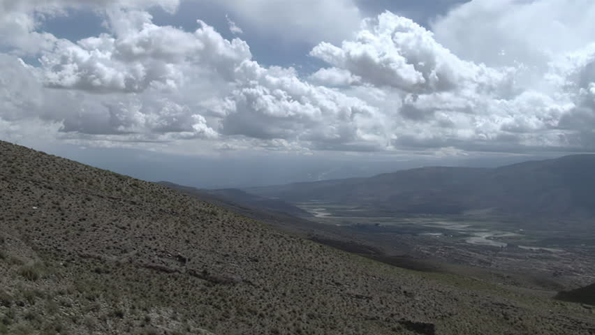 Panoramic View Over a Valley in Las Cuevas, Catamarca Province, Argentina.