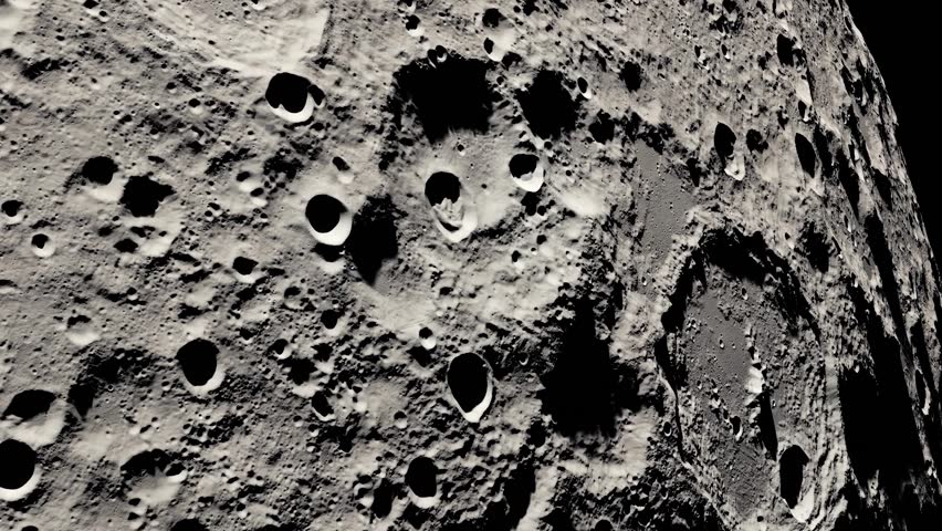 Lunar surface close up. Moon craters background.