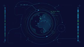Abstract HUD infographics with planet earth observation data. - Powered by Shutterstock - Get 15% off with code: PIKWIZARD15