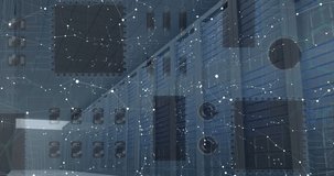 Animation of shapes and data processing over computing board. Global technology and digital interface concept digitally generated video. - Powered by Shutterstock - Get 15% off with code: PIKWIZARD15